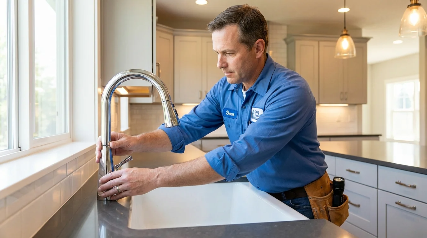 Kitchen faucet installation by Johns Plumbing LLC in Pierceton
